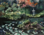 Japanese garden, 40x50, Canvas, oil, 2009